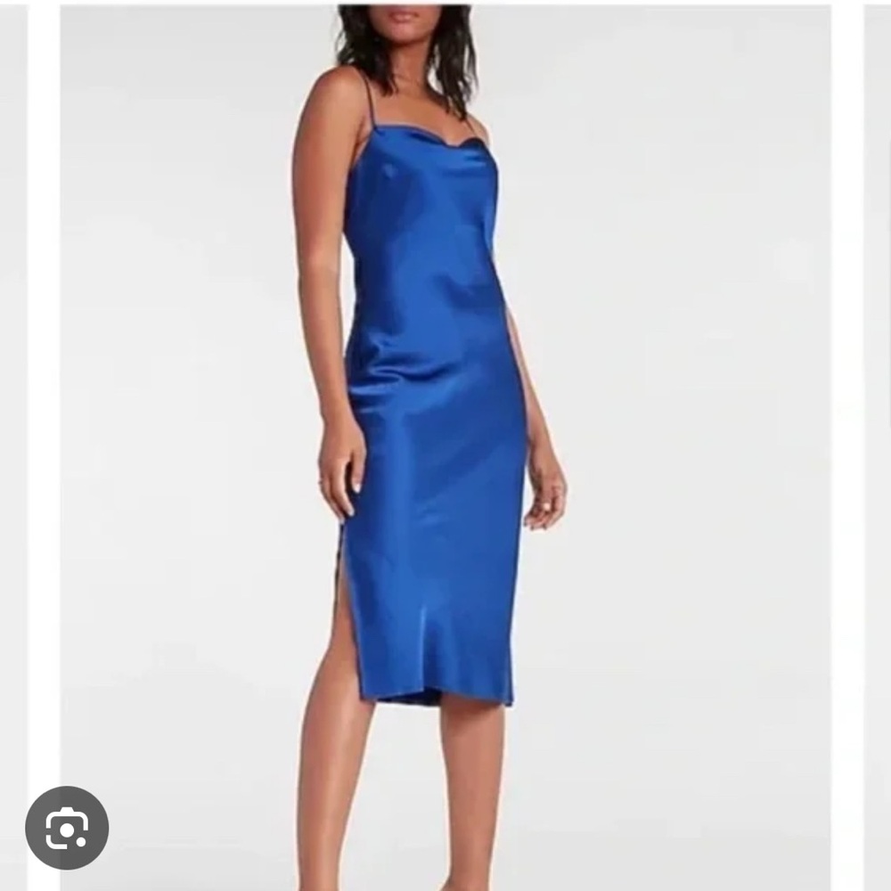 Express Royal Blue Satin Dress